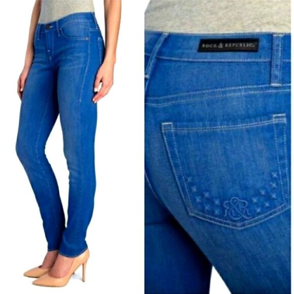 ROCK & Republic Skinny Star Jeans Size 2 - Picture 1 of 6